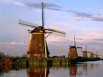 Netherlands Photo Windmills Kinderdijk Wallpaper