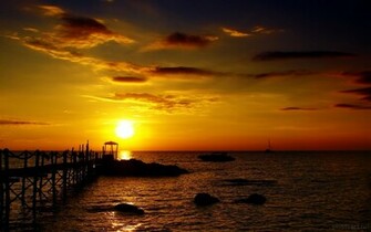 Golden Sunset HD Wallpaper Theme Bin Customization