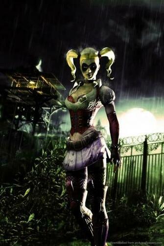 Harley Quinn In Batman Arkham Asylum Wallpaper For iPhone