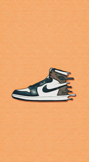 Nike Cartoon Shoe Mocha Wallpaper