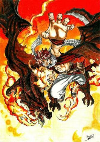 Fairy Tail Natsu E Igneel By 52antony