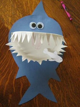 Funny Shark Craft You Can Make From A Paper Plate And Some Blue