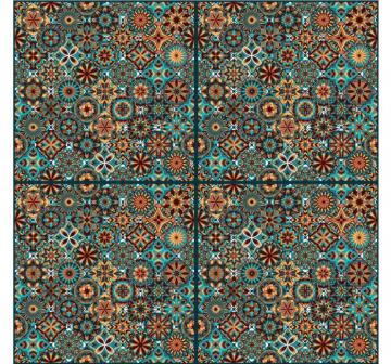 Colourful Mosaic Ornamental Wallpaper Tenstickers