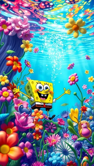 Spongebob Flower Background