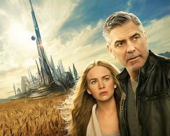 Photos George Clooney Blonde Girl Men Tomorrowland Britt Robertson