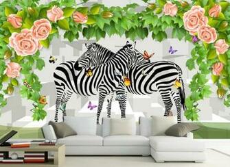 Custom Farmhouse Style 3d Abstract Wallpaper Roses Stereoscopic