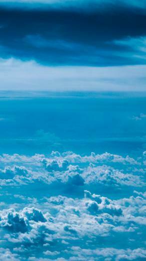Wallpaper Sky Clouds Blue iPhone 6s For