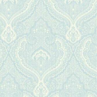 Light Blue Damask Fairwinds Studio Wallpaper