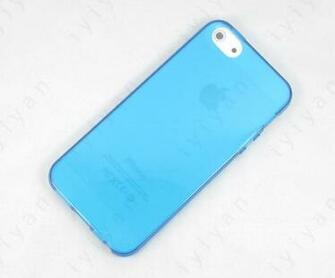 iPhone 5s Blue Clear Case Transparent Back