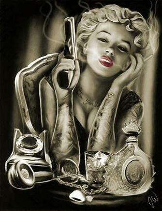 Marilyn Monroe Drawings Gangster For