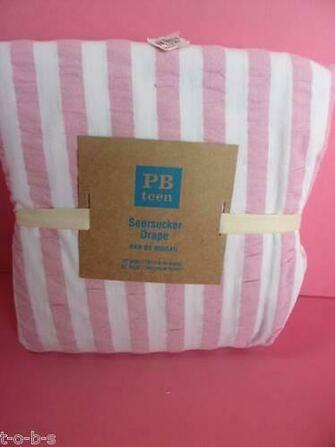Pottery Barn Pb Teen Seersucker Window Drapes Curtains