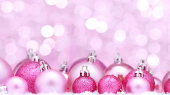 Pink Christmas Background Wallpaper