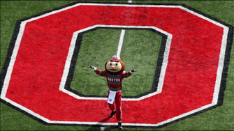 Brutus Buckeye At Midfield Ohio State Football Wallpaper