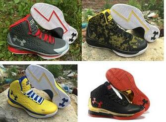New Men Mvp Stephen Curry One Away Black Yellow Gold Camo Foam