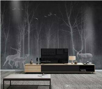 Modern Wallpaper For Living Room Vintage European Black And White