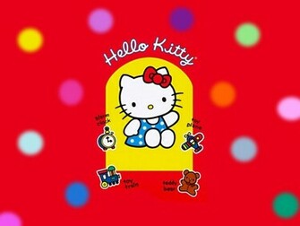 Red And Yellow Background Hello Kitty Wallpaper