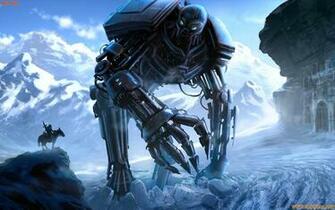 Giant Robot And Rider Wallpaper Image Pictures