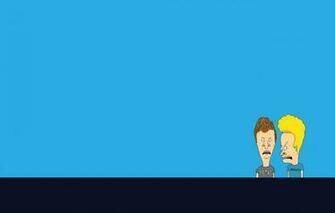 Wallpaper Look Strip Minimalism Blue Background Beavis And