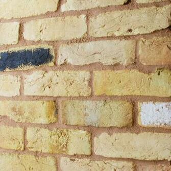 White Brick Tile Yellow Wallpaper