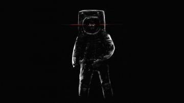 Wallpaper Astronaut Dark Minimal Skull Full