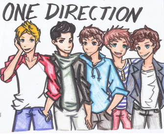 One Direction Cartoon High Quality Wallpaper Desktop