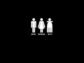 Text Wtf Stick Figures Black Background Wallpaper