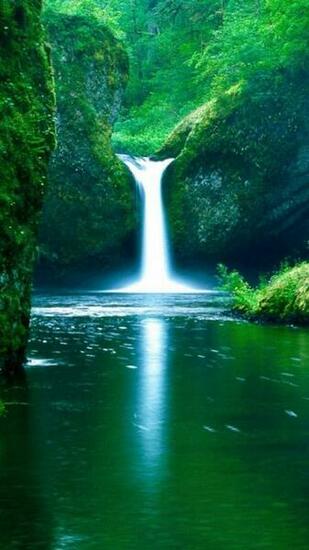 Spring Waterfall Nexus Wallpaper And