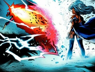 Cyclops And Storm Desktop Wallpaper