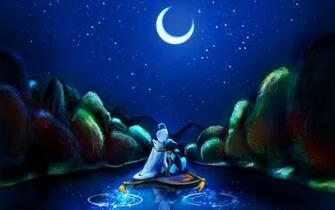 Aladdin Jasmine Cartoon Fantasy Child Art Wallpaper