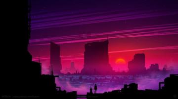 Synthwave Desktop Wallpaper Posted By Ryan Simpson