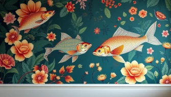 De Gournay Fish Wallpaper