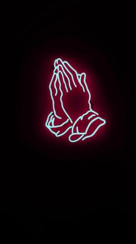 Hands Aesthetic Neon Wallpaper Top