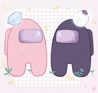 Cute Among Us Wallpaper