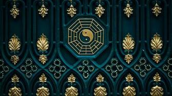 Wallpaper Bagua Map Yin Yang Door UHD 5k Picture Image