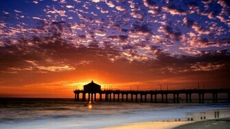 Cool Background Wallpaper California Beach Colorful Sky