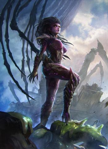 Artwork Sarah Kerrigan Portrait Women Sword