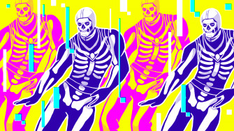 Purple Skull Trooper Wallpaper 4k