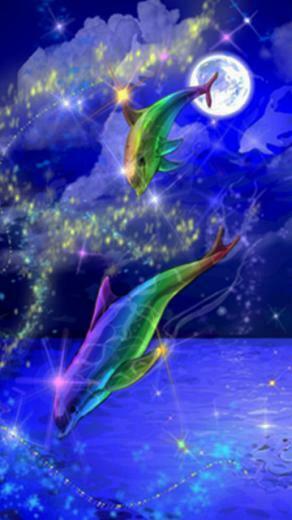 Wallpaper Rainbow Dolphins For Your