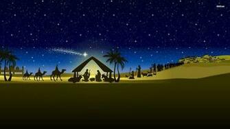 Nativity Scene Wallpaper Holiday