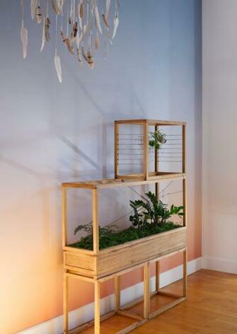 Marble Madness Calico Wallpaper Brooklyn Red Hook Apartment Terrarium