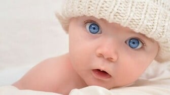 Cute Blue Eyes Baby HD Wallpaper Of