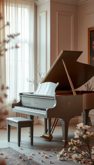 Baby Grand Piano Wallpaper