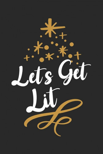 Amazon Let S Get Lit Merry Christmas Day Notebook Gift Idea