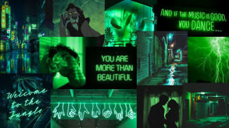 Neon Green Aesthetic Desktop Wallpaper