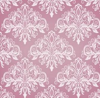 Pink Vintage Floral Pattern Background
