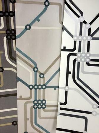 Computer Chip Or Subway Way Map So Graphic With Nail Head Trim And