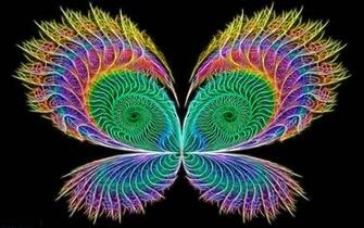 Rainbow Butterfly Abstract Colorful Fractal