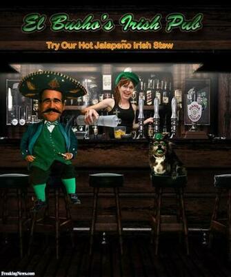 George Bush And Sarah Palin In Mexican Irish Pub Pictures