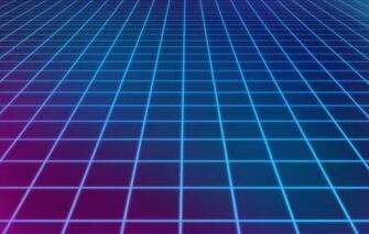 Wallpaper Neon Squares Background Electronic Synthpop Synth