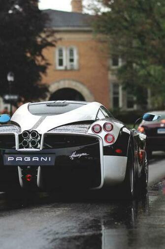 Mobile HD Wallpaper Pagani Huayra White Street Rain